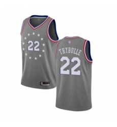 Youth Philadelphia 76ers 22 Mattise Thybulle Swingman Gray Basketball Jersey City Edition 