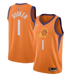 Suns  1 Devin Booker Orange Basketball Swingman Statement Edition 2019 2020 Jersey