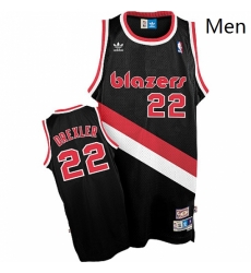 Mens Adidas Portland Trail Blazers 22 Clyde Drexler Swingman Black Throwback NBA Jersey 