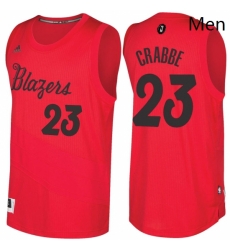 Mens Portland Trail Blazers 23 Allen Crabbe Red 2016 2017 Christmas Day NBA Swingman Jersey 