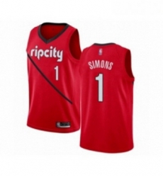 Youth Portland Trail Blazers 1 Anfernee Simons Red Swingman Jersey Earned Edition 