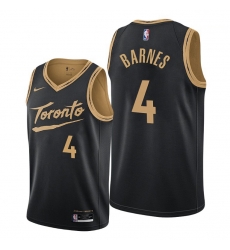 Men Toronto Raptors 4 Scottie Barnes Black NBA Swingman 2020 21 City Edition Jersey