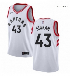 Mens Nike Toronto Raptors 43 Pascal Siakam Swingman White NBA Jersey Association Edition