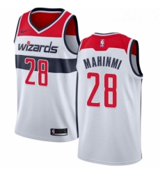 Mens Nike Washington Wizards 28 Ian Mahinmi Authentic White Home NBA Jersey Association Edition 