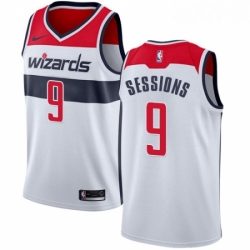 Womens Nike Washington Wizards 9 Ramon Sessions Authentic White NBA Jersey Association Edition 