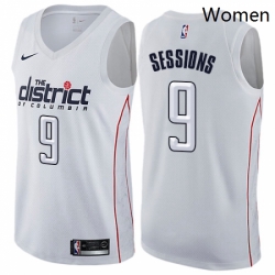 Womens Nike Washington Wizards 9 Ramon Sessions Swingman White NBA Jersey City Edition 