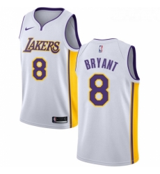 Womens Nike Los Angeles Lakers 8 Kobe Bryant Authentic White NBA Jersey Association Edition