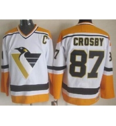 Pittsburgh Penguins 87 Sidney Crosby White CCM NHL Jerseys