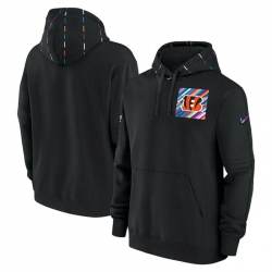 Men Cincinnati Bengals Black 2023 Crucial Catch Club Pullover Hoodie