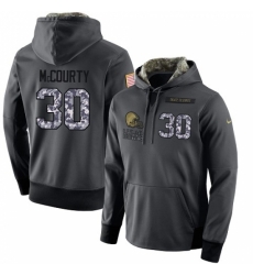 NFL Mens Nike Cleveland Browns 30 Jason McCourty Stitched Black Anthracite Salute to Service Player Performance Hoodie