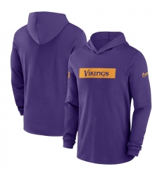 Men Minnesota Vikings Purple Sideline Performance Hoodie