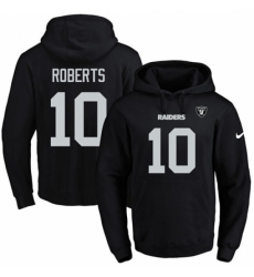 NFL Mens Nike Oakland Raiders 10 Seth Roberts Black Name Number Pullover Hoodie