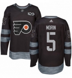 Mens Adidas Philadelphia Flyers 5 Samuel Morin Premier Black 1917 2017 100th Anniversary NHL Jersey 