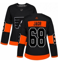 Womens Adidas Philadelphia Flyers 68 Jaromir Jagr Premier Black Alternate NHL Jersey 