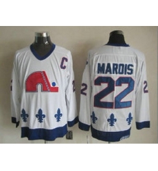 NHL Jerseys Quebec Nordiques #22 marois white[patch C]