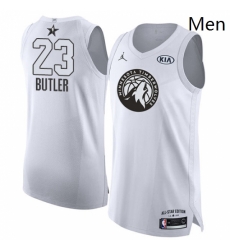 Mens Nike Jordan Minnesota Timberwolves 23 Jimmy Butler Authentic White 2018 All Star Game NBA Jersey 