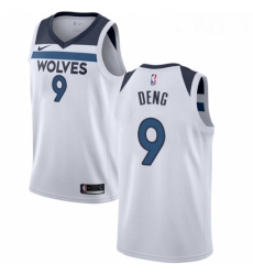 Mens Nike Minnesota Timberwolves 9 Luol Deng Swingman White NBA Jersey Association Edition 