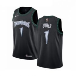 Youth Nike Minnesota Timberwolves 1 Tyus Jones Swingman Black Hardwood Classics Jersey