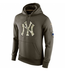 MLB Men New York Yankees Nike Olive Salute To Service KO Performance Hoodie