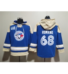 Men Toronto Blue Jays 68 Jordan Romano Royal Ageless Must Have Lace Up Pullover Hoodie