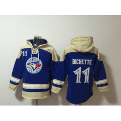 Men's Toronto Blue Jays #11 Bo Bichette Blue Stitched Hoodie