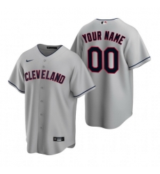 Men Women Youth Toddler All Size Cleveland Indians Custom Nike Gray 2020 Stitched MLB Cool Base Road Jersey