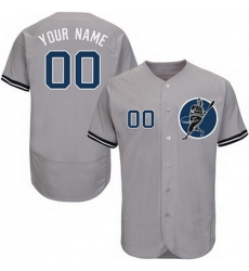 Men Women Youth Toddler All Size New York Yankees Gray Customized Flexbase New Design Jersey