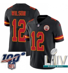 2020 Super Bowl LIV Men Nike Kansas City Chiefs #12 Albert Wilson Limited Black Rush Vapor Untouchable NFL Jersey