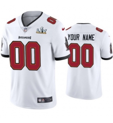 Men Custom Buccaneers White Super Bowl Lv Vapor Limited Jersey