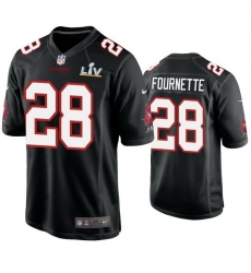 Men Leonard Fournette Buccaneers Black Super Bowl Lv Game Fashion Jersey