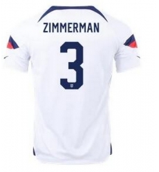 Men US 2022 FIFA Soccer Jersey White 023