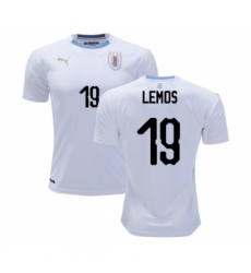 Uruguay #19 Lemos Away Soccer Country Jersey