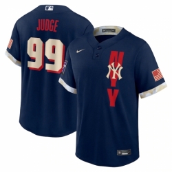 Men's New York Yankees #99 Aaron Judge Nike Navy 2021 MLB All-Star Game Replica Player Jersey