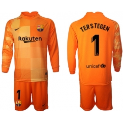 Men Barcelona Long Sleeve Soccer Jerseys 531