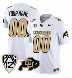 Colorado Buffaloes Active Player Custom White 2023 Fuse Stitched Football Jersey