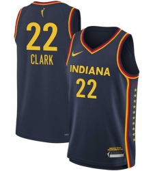 Men Indiana Fever Caitlin Clark #22 Navy Blue Stitched Basketball WNBA Jersey