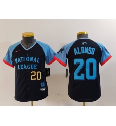 Youth National League 20 Pete Alonso Navy 2024 All Star Limited Stitched Baseball Jersey 5