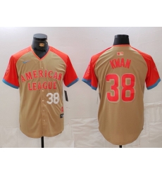 Men American League 38 Steven Kwan Cream 2024 All Star Limited Stitched Jersey 2