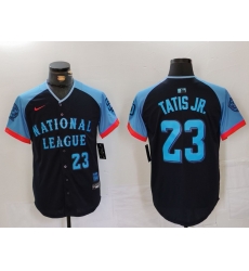 Men National League 23 Fernando Tatis Jr  Navy 2024 All Star Limited Stitched Baseball 2